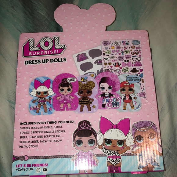 LoL Surprise Dress Up Dolls Reusable Stickers NEW - Picture 2 of 4